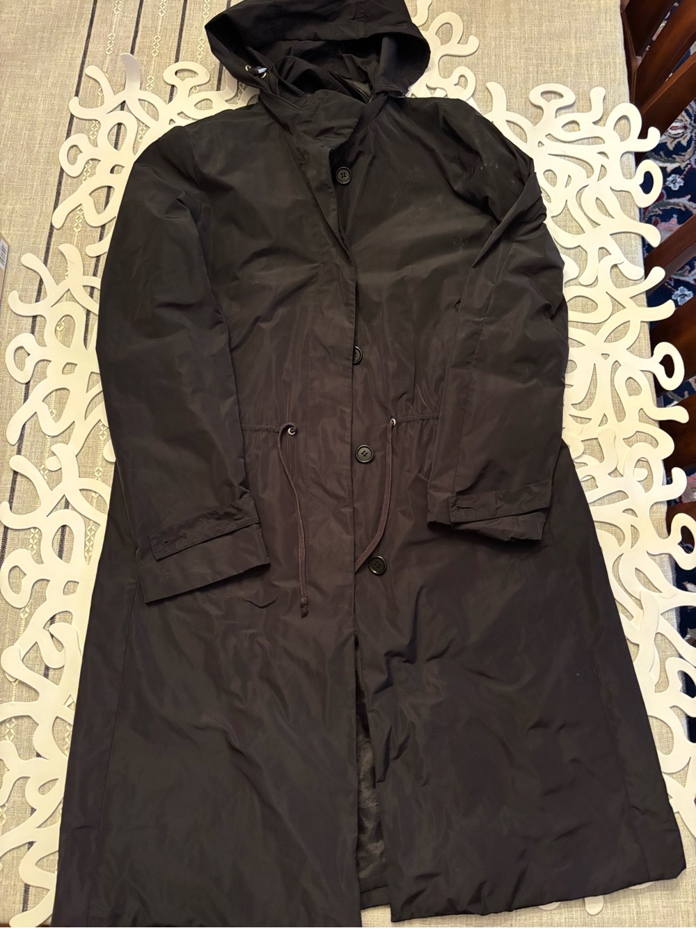 Calvin Klein Black Hooded Jacket with Zipper Detail